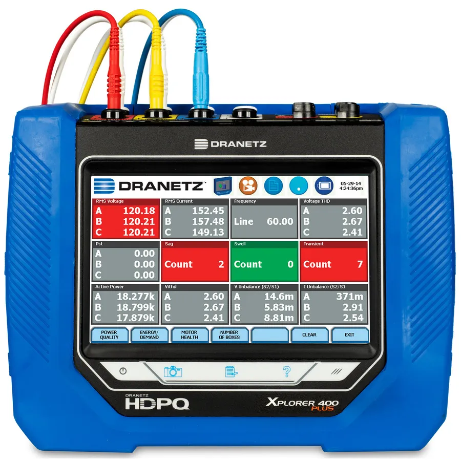 Analizator jakości mocy Dranetz HDPQ-P-X4A10PKG Xplorer 400 Plus