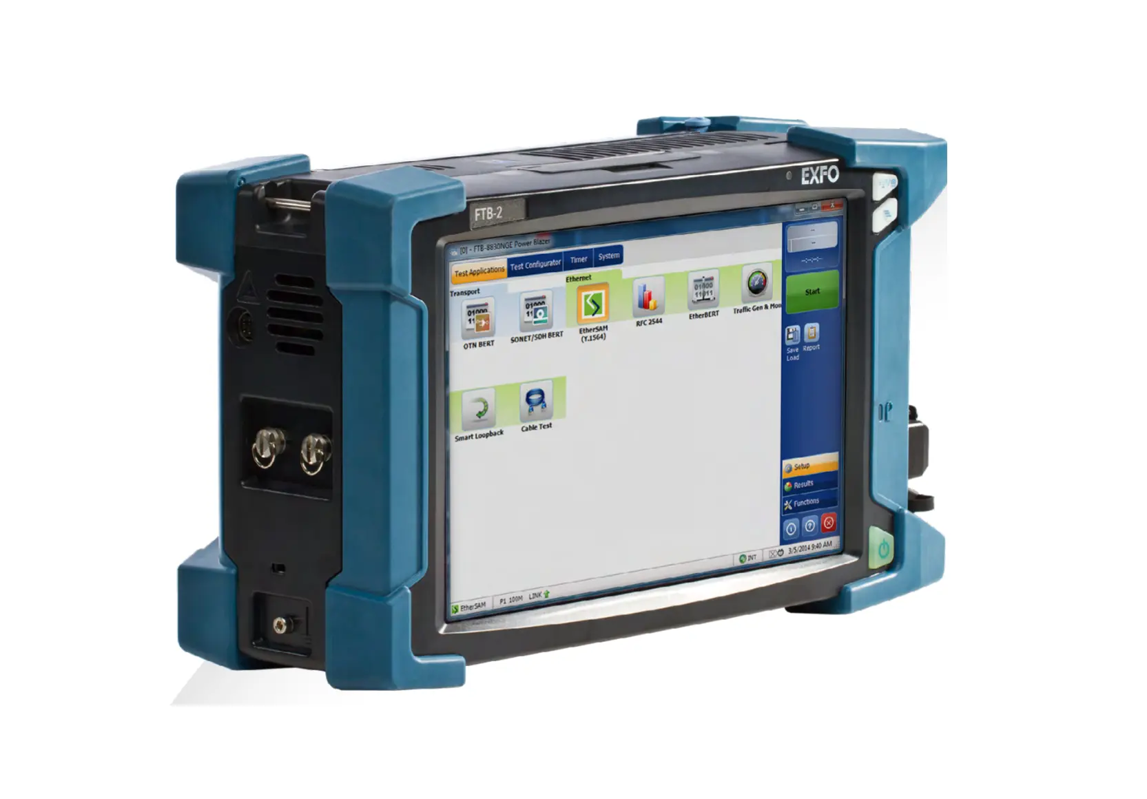 Platforma testowania na terenie EXFO FTB-2-PRO
