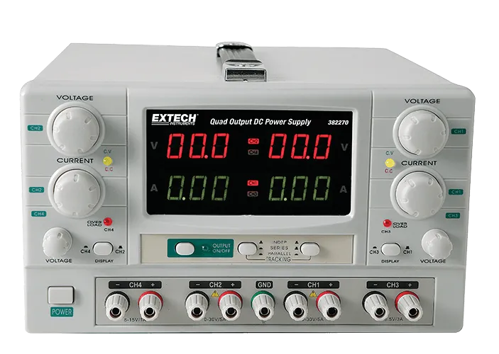 Extech 382270 Zasilacz Prądu Stałego z Czterema Wyjściami