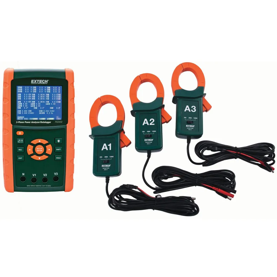 Extech PQ3450-12-NIST Analizator Mocy/Rejestrator Danych Kit