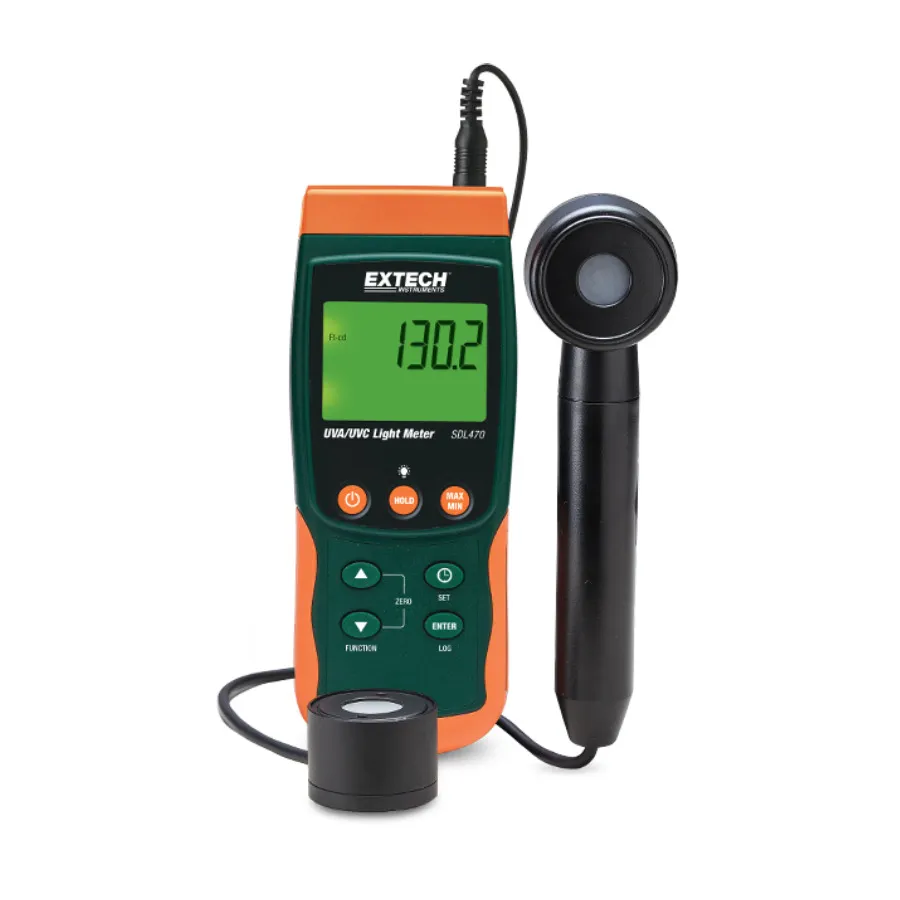 Miernik światła UV Extech SDL470-NIST do pomiaru UVA/UVC z rejestratorem danych