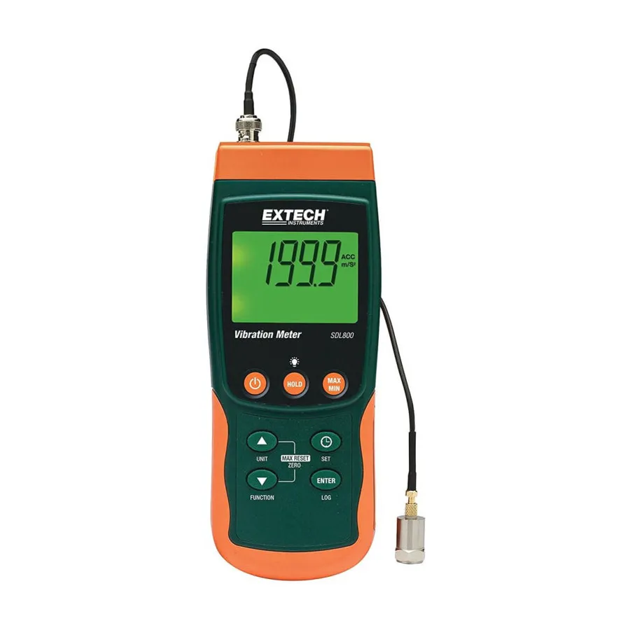 Miernik wibracji Extech SDL800-NIST certyfikowany przez NIST z rejestratorem danych