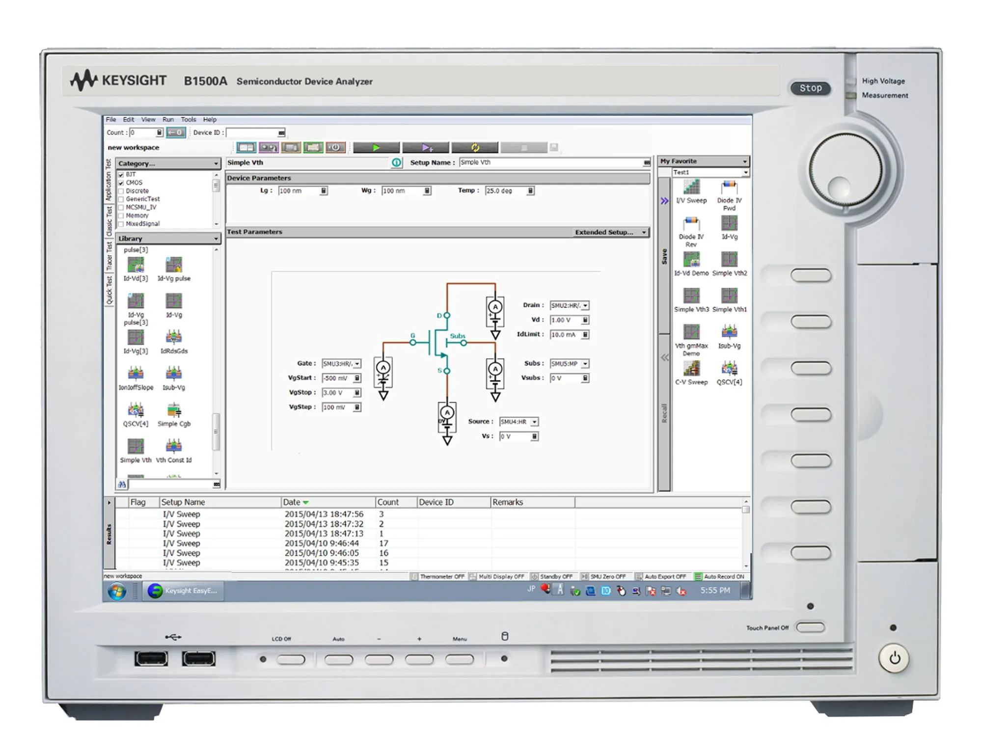 Keysight B1500A Analizator Urządzeń Półprzewodnikowych