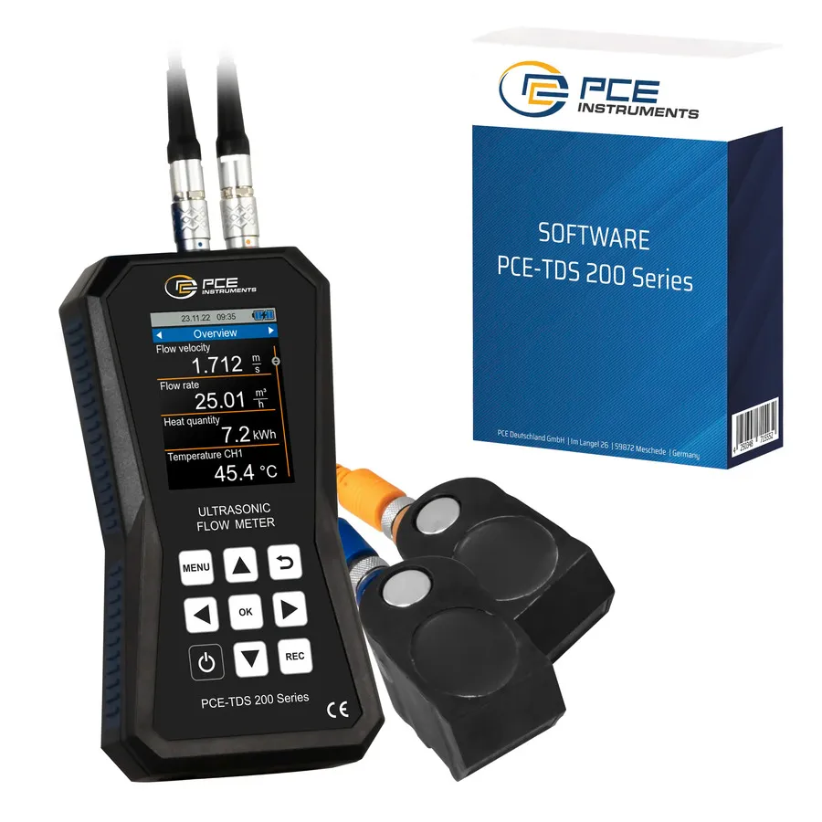 Zestaw przepływomierza ultradźwiękowego PCE Instruments PCE-TDS 200 M-SW-KIT
