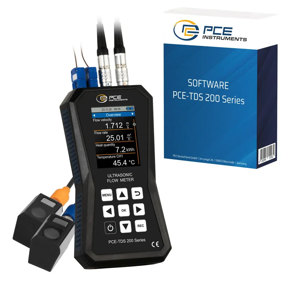 Przepływomierz ultradźwiękowy PCE Instruments PCE-TDS 200+ S-SW-KIT