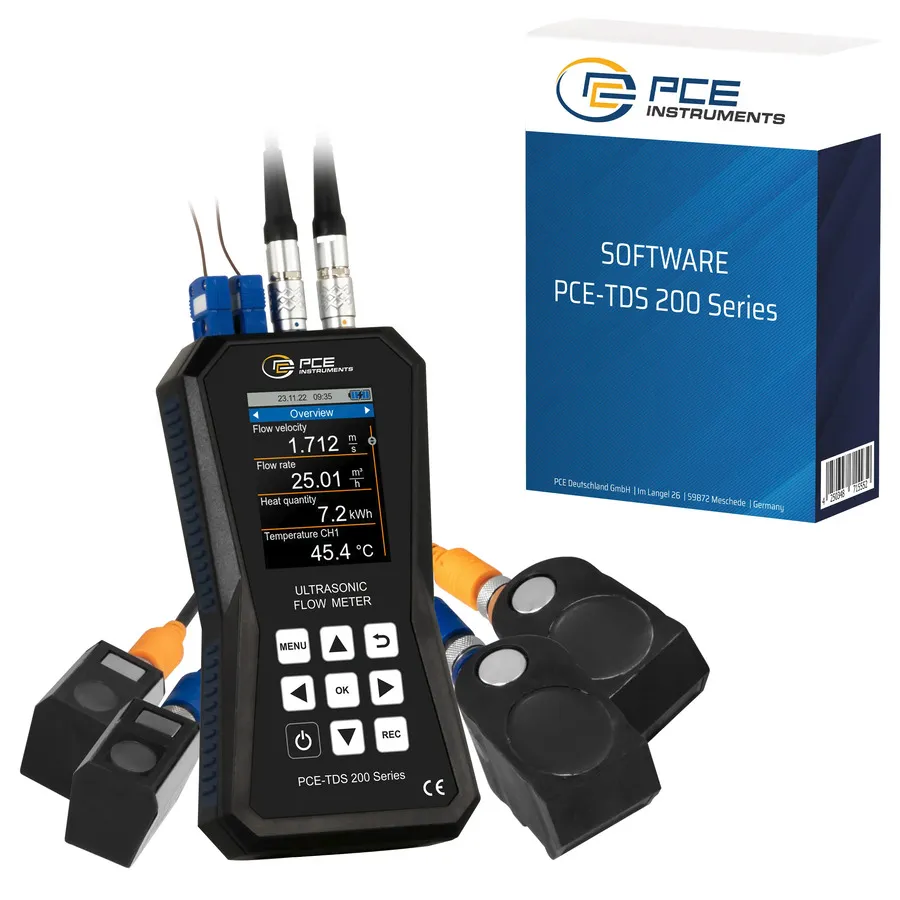 Przepływomierz ultradźwiękowy PCE Instruments PCE-TDS 200+ SM-SW-KIT
