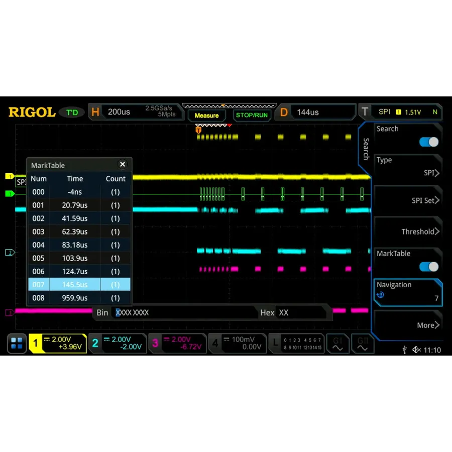 Opcja wyzwalania i analizy magistrali szeregowej RS232/UART RIGOL DS8000-R-COMP