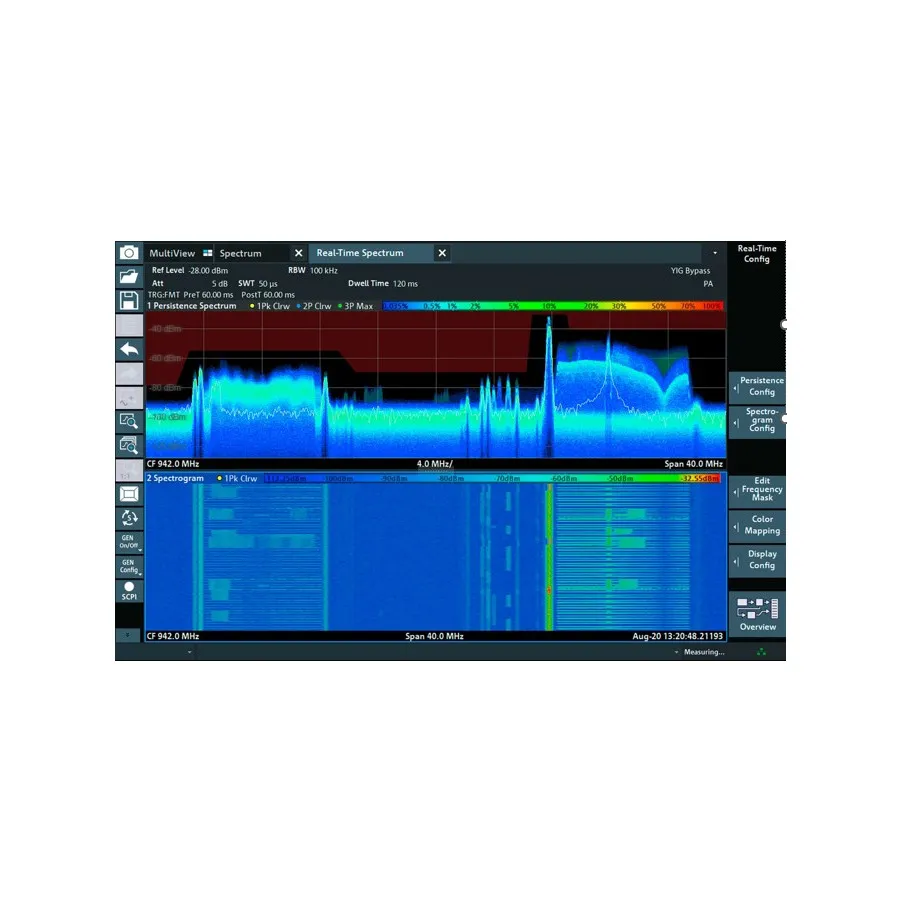 Aplikacja pomiarowa widma czasu rzeczywistego Rohde & Schwarz FPL1-K41R