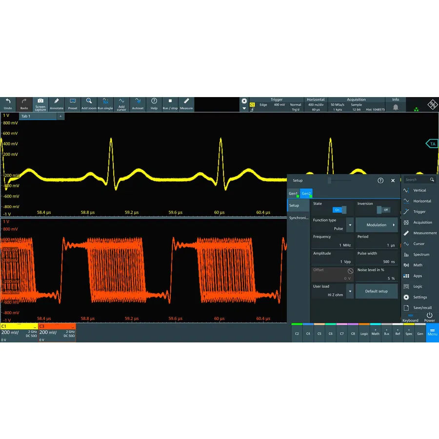 Opcja generatora arbitralnych przebiegów Rohde & Schwarz MXO5-B6