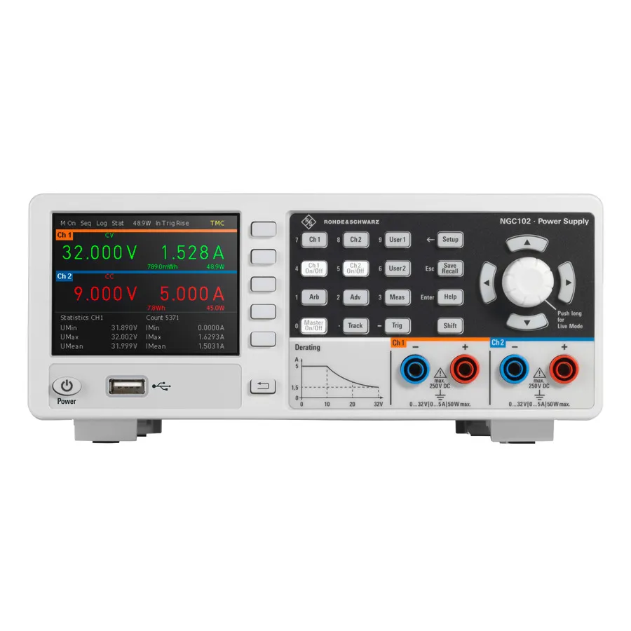 Zasilacz DC Rohde & Schwarz NGC102-G z dwoma wyjściami