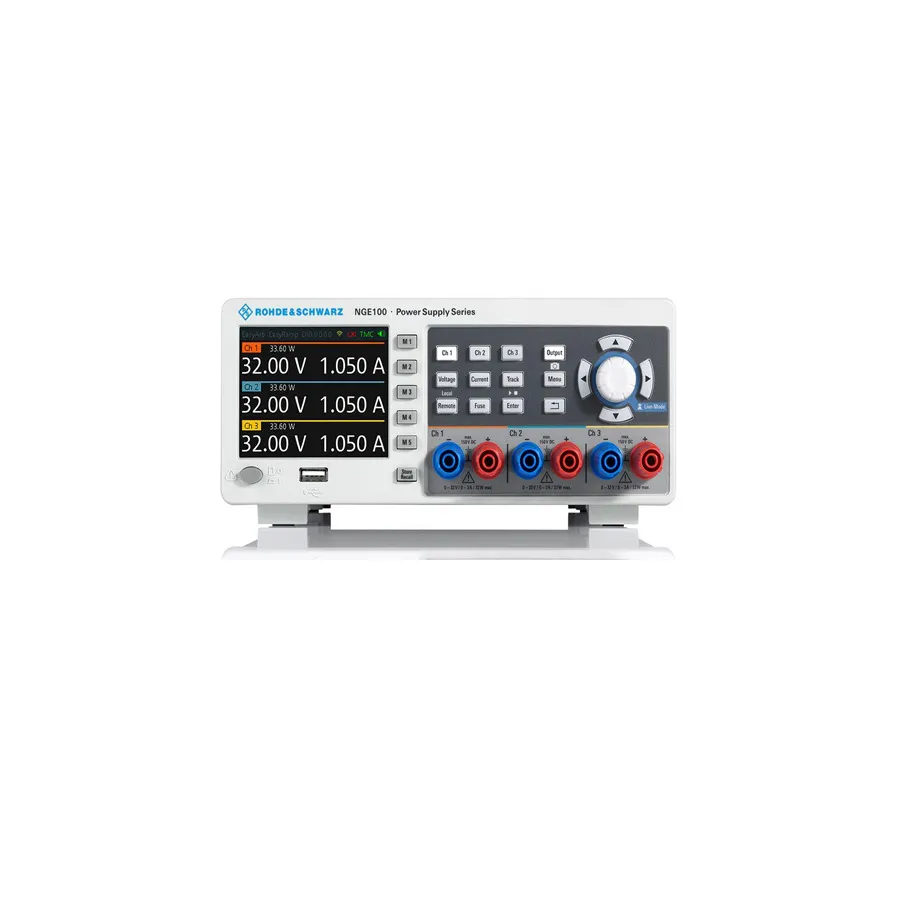 Pakiet zasilacza DC Rohde & Schwarz NGE103B z trzema wyjściami