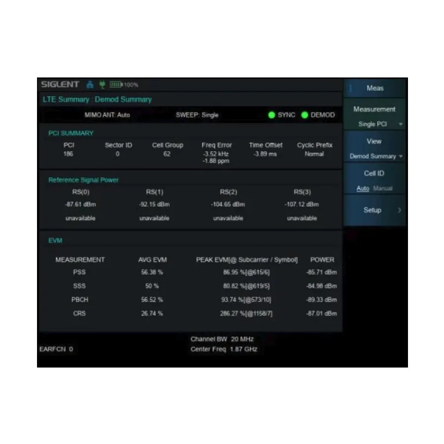 Opcja Siglent SHA860-LTE do Pomiaru LTE TDD/FDD OTA