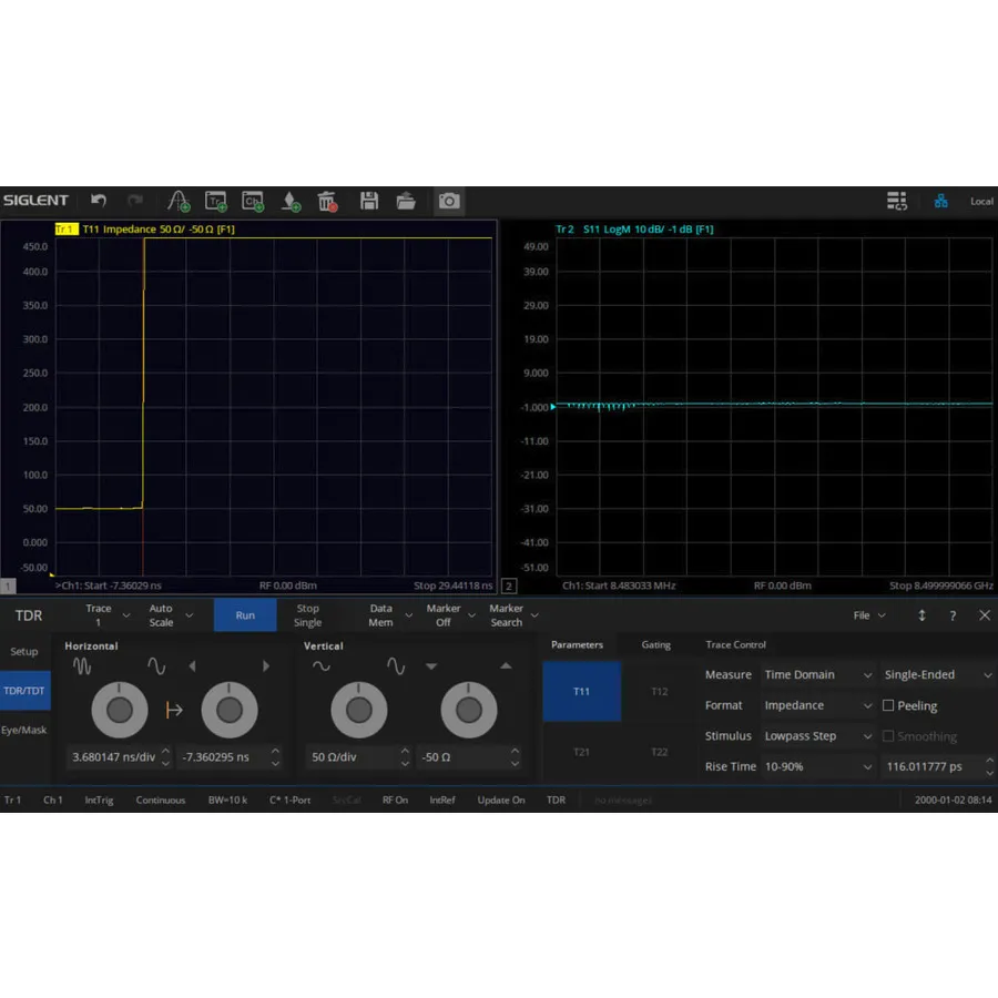 Siglent SNA5000-TDR Enhanced Time-Domain Analysis Software